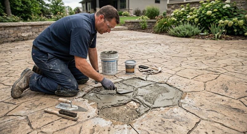 Decorative Concrete Repair in Plano, TX